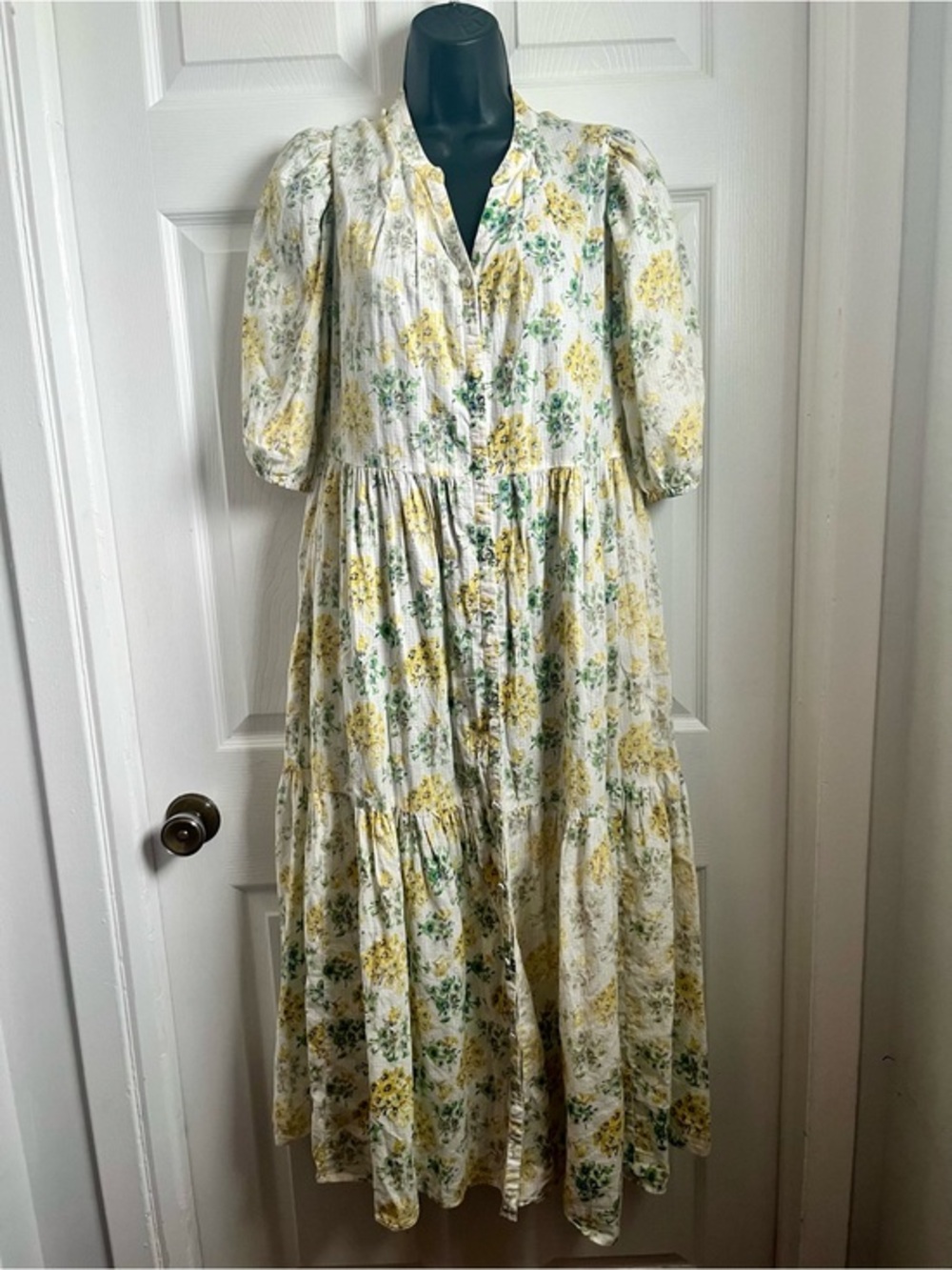 Paul & Joe X Uniqlo Dress Floral Maxi Medium Summer Cottagecore Short Sleeve